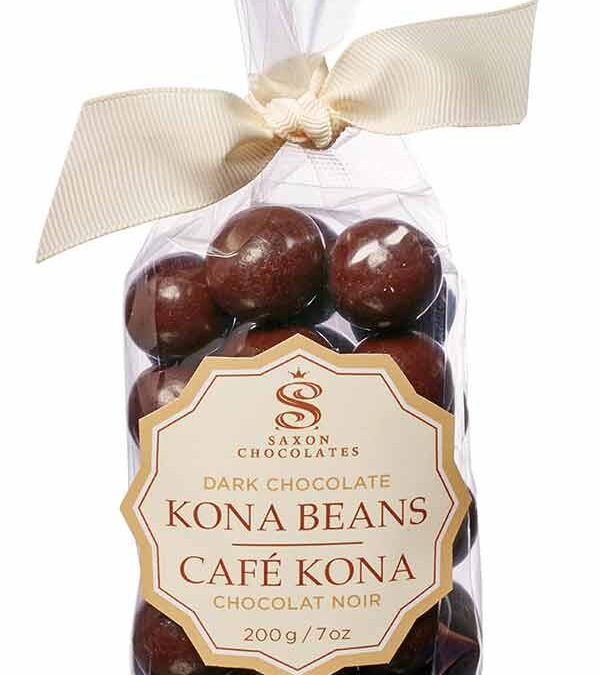 Dark_Chocolate_Enrobed_Kona_Beans_Bag_saxonchocolateswholesale