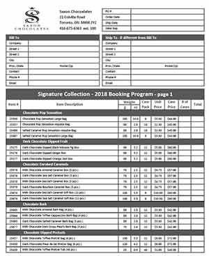 saxon 2018 Signature Booking Price List