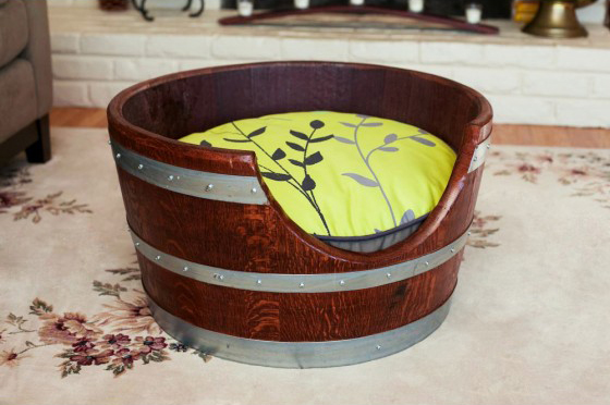 pet play wine barrel pet bed