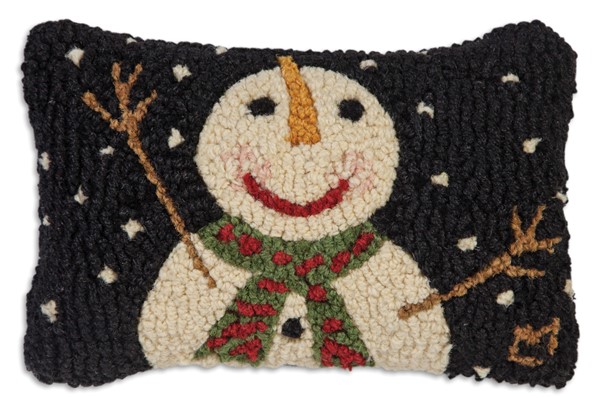 cheers-snowman-with-snowflakes-hand-hooked-wool-pillow-wholesale-chandler-4-corners