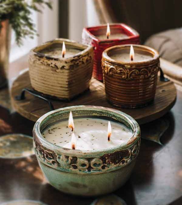 swan creek candle company vintage pottery soy candles